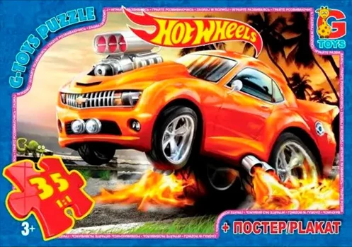 Купить Пазлы ТМ "G-Toys" из серии "Hot Wheels", 35 эл. FW701 (4824687633162) Артикул: 4824687633162 Фото №1