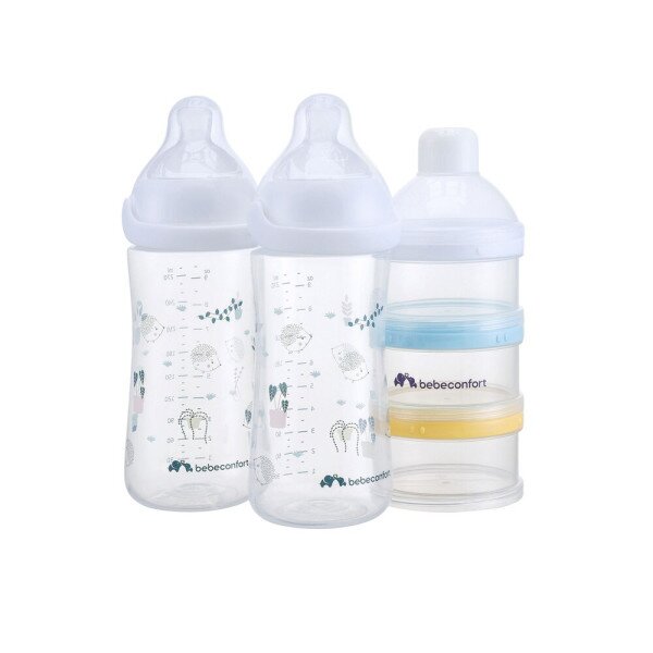 Набор для кормления Bebe Confort 3102209180 EMOTION PHYSIO 270 ML 2шт белые с диспенсером Urban Garden (3220660342228)