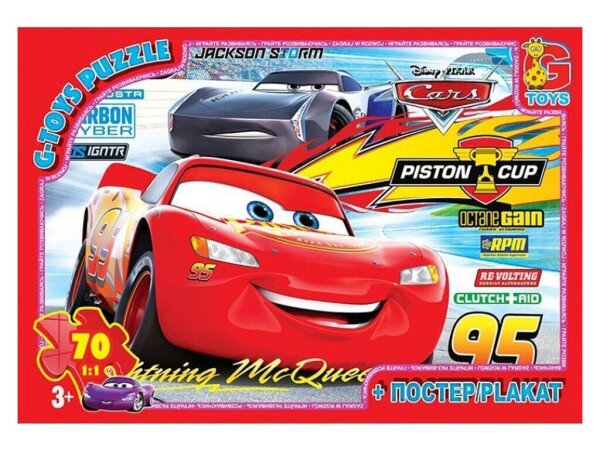 Пазли ТМ &quot;G-Toys&quot; із серії &quot;Тачки&quot;, 70 елементів G-TOYS Z10195 (4824687635340)