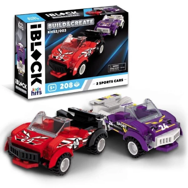 Купить Игрушка конструктор Мегакары Kids hits IBLOCK KH52/003 208 деталей Артикул: 6902300265995 Фото №1
