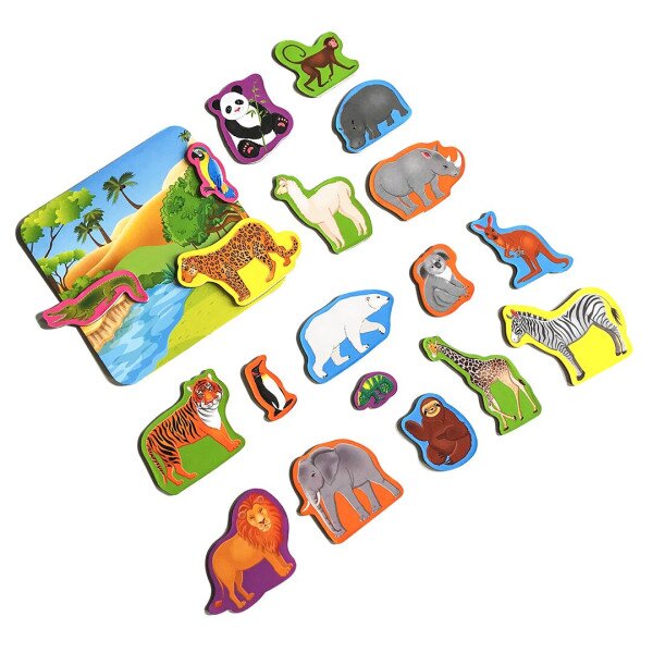 Купить Набор магнитов с доской "Zoo" Vladi Toys RK2090-02 (5903858960340) Артикул: 5903858960340 Фото №2