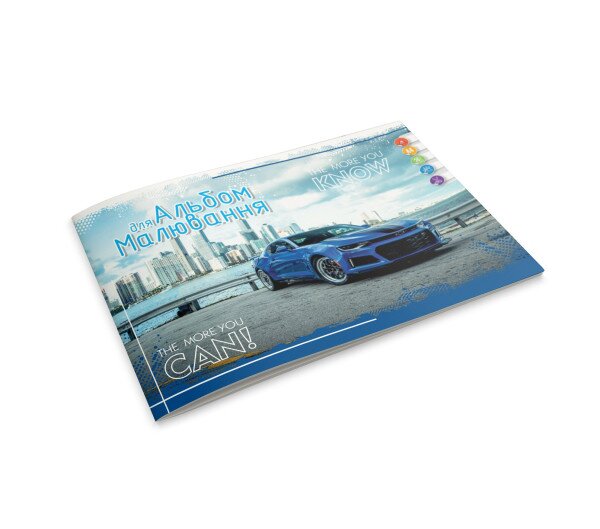 Альбом для рисования Лист А4, 24арк Синий автомобиль 1В2520 (4402647035449)(SC)
