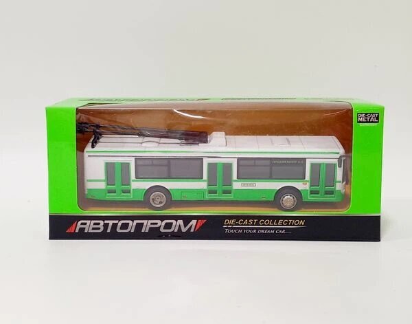 Купить Игрушка Троллейбус АВТОПРОМ 6407ABCD Белый Артикул: 2000999351198 Фото №1