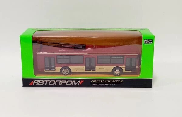Купить Игрушка Троллейбус АВТОПРОМ 6407ABCD Бордовый Артикул: 2000999351181 Фото №1