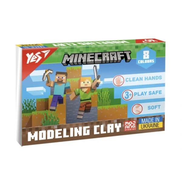 Купить Пластилин "Minecraft" YES 540656 8 цветов Разноцветный Артикул: 4823091921810 Фото №1