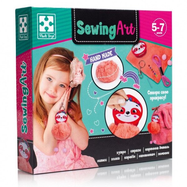 Набор для творчества брелок своими руками &quot;Ленивец&quot; Vladi Toys VT4205-07 (4820234764129)