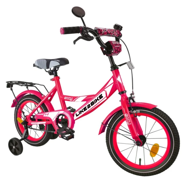 Купити Велосипед 2-х колісний дитячий 241401 Like2bike Sky 14'' Рожевий Артикул: 6922302414016 Фото №1