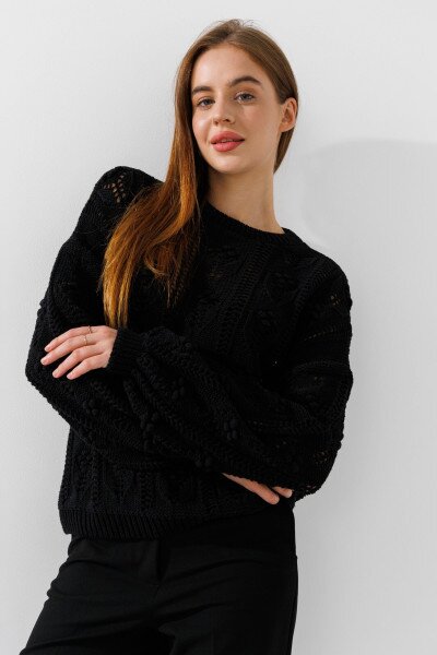 Джемпер однотонний жіночий Femme 2022 One Size Чорний (2000990221414D)