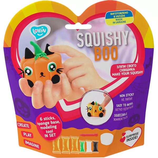 Набір для ліплення з повітряним пластиліном Squishy Boo 70168 Різнокольоровий (4820199477997)