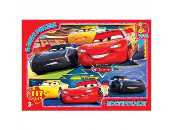 Пазли ТМ &quot;G-Toys&quot; із серії &quot;Тачки&quot; 117 елементів Z10198 Різнокольоровий