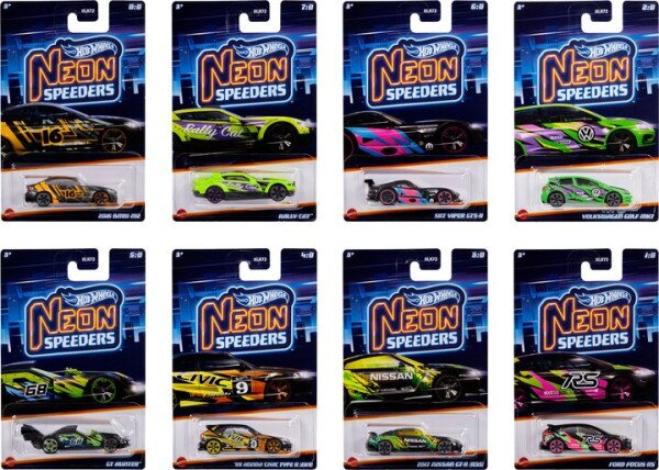 Тематична машинка “Неонові перегонові” Hot Wheels HLH72 Різнокольоровий
