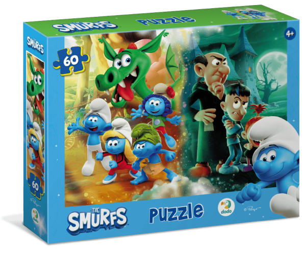 Купити Пазл "The Smurfs. Домашня тварина-дракон" Dodo  200664 60 елементів Різнокольоровий Артикул: 4823115912244 Фото №1