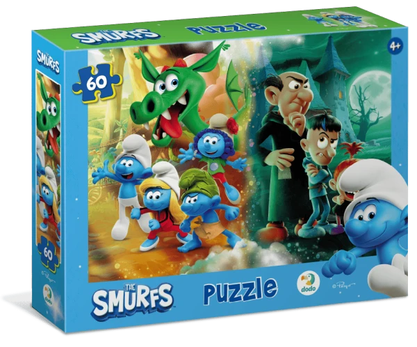 Купить Пазл "The Smurfs. Домашня тварина-дракон" Dodo  200664 60 елементів Різнокольоровий​ Артикул: 4823115912244 Фото №1