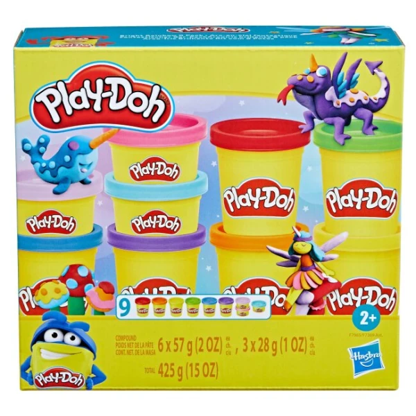 9 баночек с массой для лепки Play-Doh F7965 Разноцветный