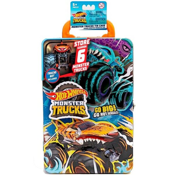 Металлический контейнер для хранения машинок серии «Monster Trucks» Hot Wheels HWCC21 Разноцветный