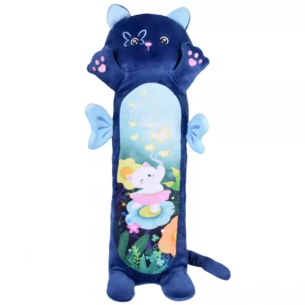Купить Мягкая игрушка Кот батон HKF2201 Синий Артикул: 2000999380204 Фото №1