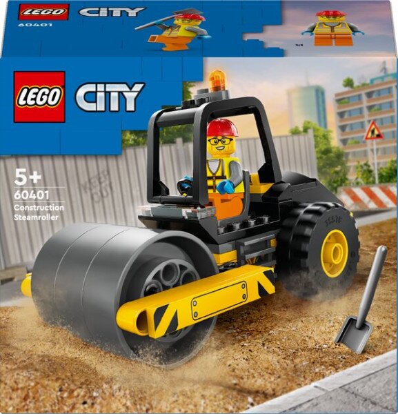 Конструктор LEGO Будівельний паровий каток 60401 78 деталей Різнокольоровий