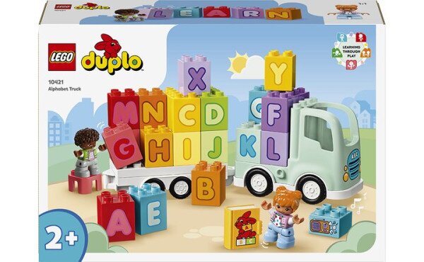 Конструктор LEGO Грузовик с алфавитом 10421 36 деталей Разноцветный
