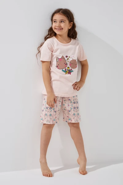 Пижама для девочки Mini Moon 6374 110 см Персиковый