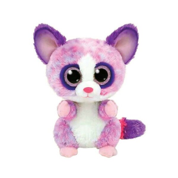 М&#039;яка іграшка TY Beanie Boos Рожевий лемур &quot;BECCA&quot; 36395 15 см Різнокольоровий