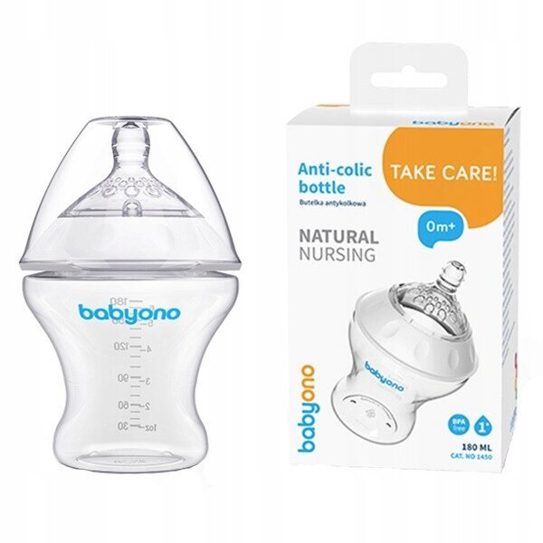 Бутылка антиколикова 180 мл Natural nursing BabyOno 1450 (2000903545316)