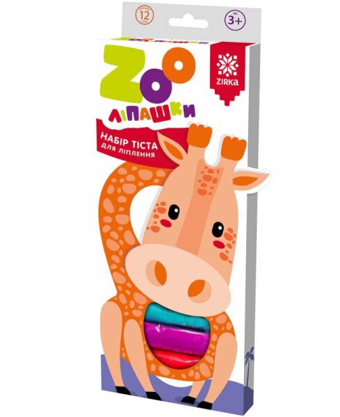 Тісто для ліплення ZOOліпашки Жираф (12 кольорових стіків по 35 г) 140211 (2000001402115)