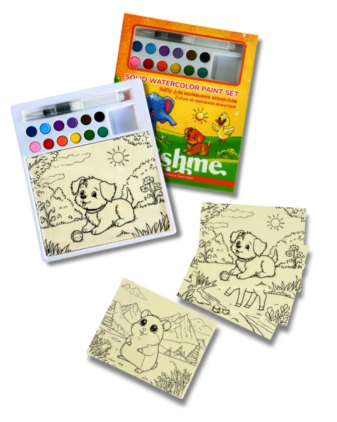 Купить Набор раскрасок для детей "Животные" Brushme PAINTS3 Разноцветный Артикул: 9995482464345 Фото №2