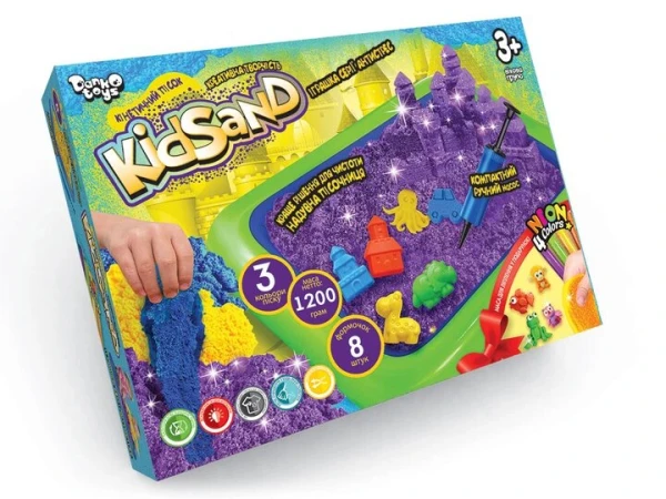Купити Кінетичний пісок "KidSand" KS-02-02U Різнокольоровий Артикул: 4820186078565 Фото №1