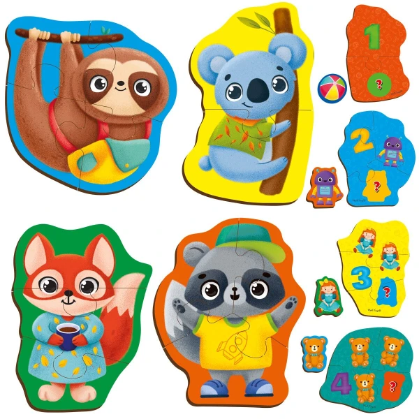 Купить Игра развивающая с пазлами "Животные. Игрушки" Vladi Toys VT1722-27 (4820234765461) Артикул: 4820234765461 Фото №2
