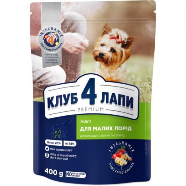 Сухой Корм Клуб 4 Лапы Курица - Премиум Корм Для Собак Малых Пород 400 г 9528 (4820083909528)