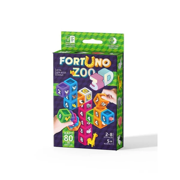 Настільна розвиваюча гра &quot;Fortuno ZOO 3D&quot; укр