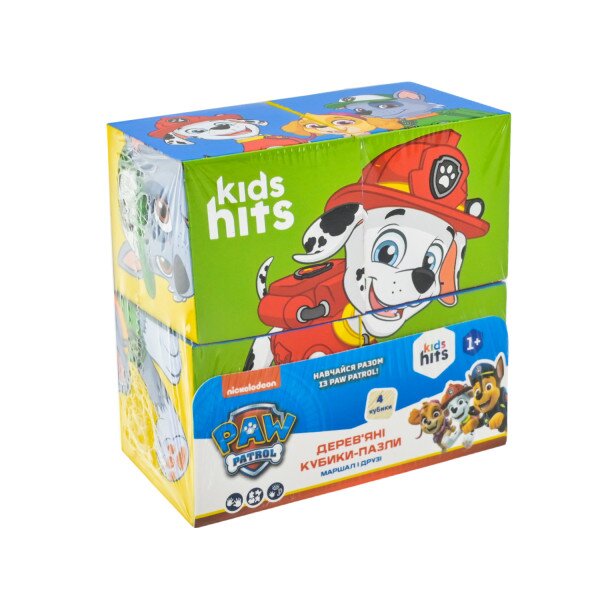 Купити Іграшка дерев'яна кубики-пазли Paw Patrol Kids Hits KH20/049 Різнокольоровий Артикул: 4897126753196 Фото №1