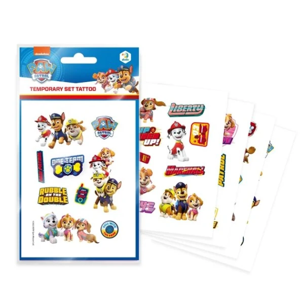 Купити Набір дитячих тимчасових татуювань "Paw Patrol" Dodo 200435 Різнокольоровий Артикул: 4823115907851 Фото №1