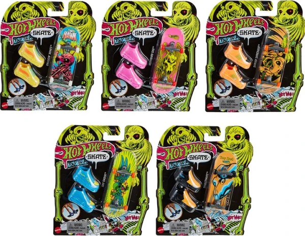 Купить Скейт с обувью для пальчиков «Неон» серии «Тони Гок» Hot Wheels HPG21 Разноцветный Артикул: 194735158010 Фото №1
