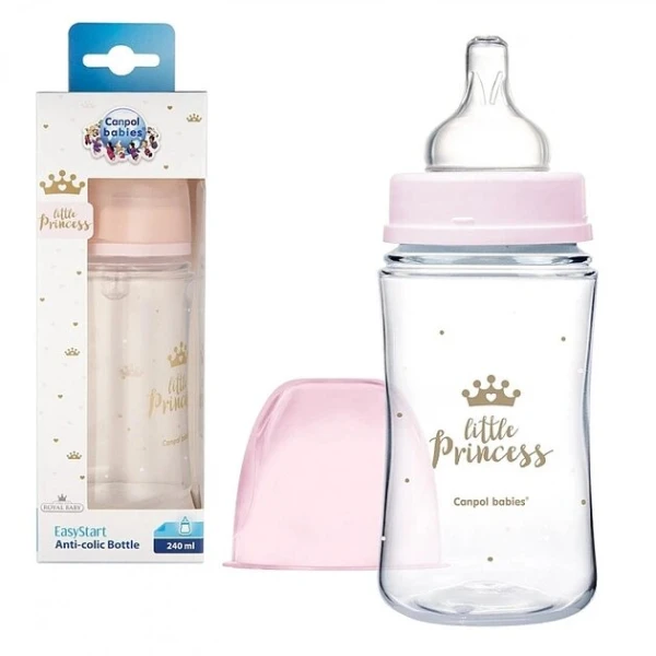 Купити Пляшка антиколікова з широким отвором Canpol babies 35/234_pin 240 мл Рожевий Артикул: 2000904383467 Фото №1
