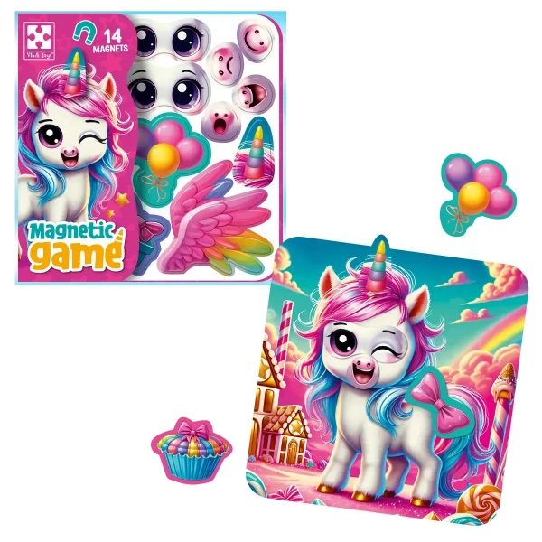 Игра развивающая магнитная «Эмоции Единорога» Vladi Toys VT3220-01 Разноцветный