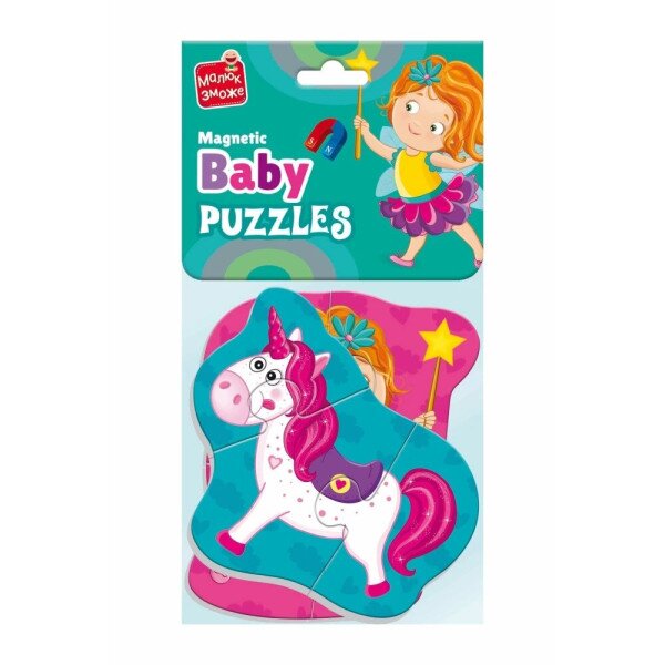 Бебі пазли магнітні &quot;Фея та єдиноріг&quot; Vladi Toys VT3208-30 (4820234764273)