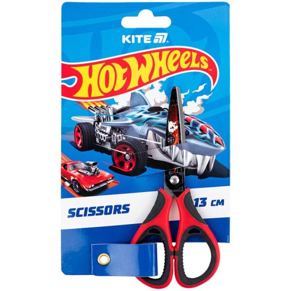 Ножницы детские с резиновыми вставками Hot Wheels Kite HW25-148 Разноцветный