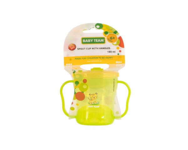Купить Поильник с ручками и носиком Baby Team 5002 Желтый (4824428050029) Артикул: 4824428050029 Фото №2