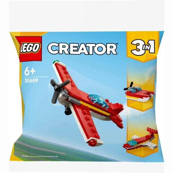 Конструктор LEGO Культовий червоний літак 30669 51 деталь Різнокольоровий