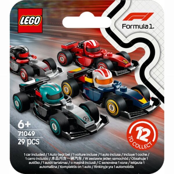 Конструктор LEGO Колекційні автомобілі для перегонів F1 71049 29 деталей Різнокольоровий