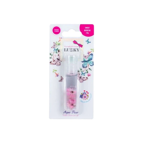 Купить Масло-блеск для губ в ролике Lukky Aqua Fleur с розовыми цветами T22004 Розовый Артикул: 2000989678632 Фото №2