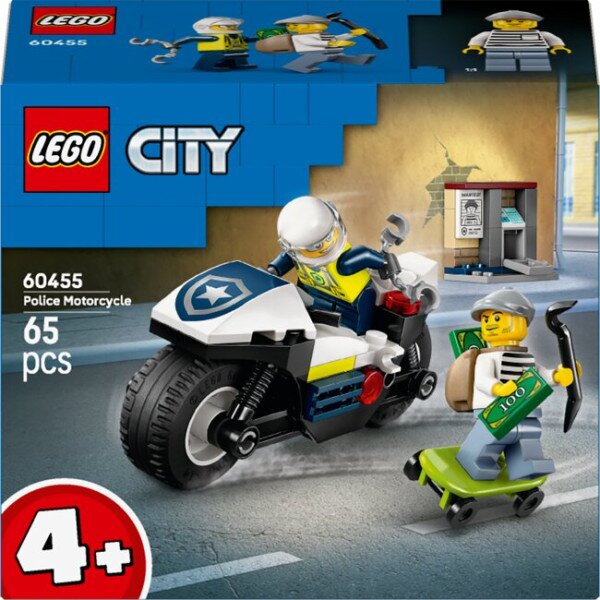 Конструктор LEGO Переслідування на поліцейському мотоциклі 60455 Різнокольоровий