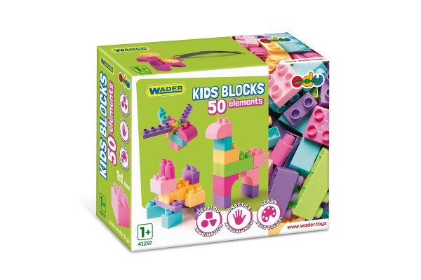 Конструктор «Kids Blocks» Wader 41297 Розовый (5900694412972)