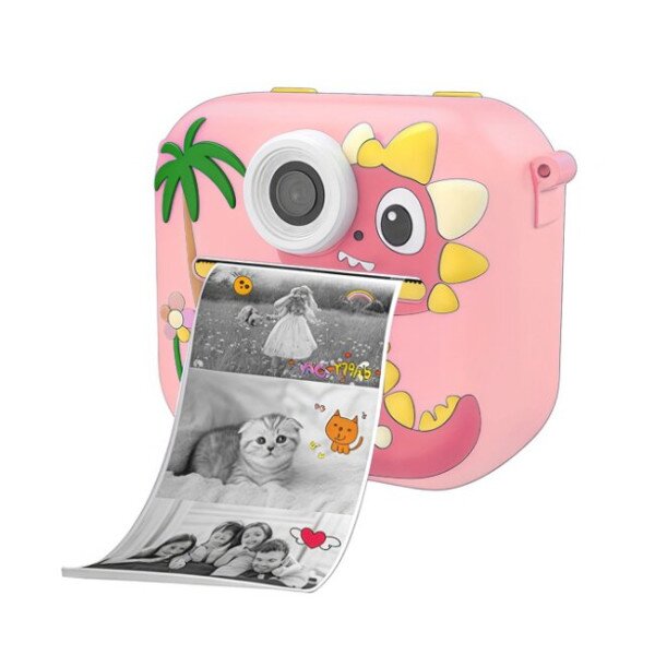 Купити Дитячий Фотоапарат-принтер "Динозавр" DIY TOYS CJ-4978946-P Рожевий Артикул: 6900072321796 Фото №1