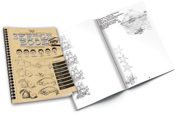 Творчество sketch book блокнот учимся рисовать 6628 (2400599654017)