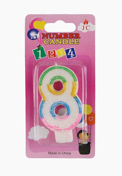 Свічка для торта Цифра 8 (2000904452804)
