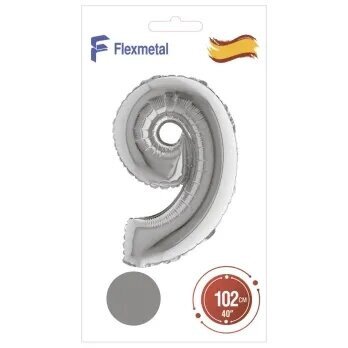 Шарик Цифра 9 Flexmetal 3207-2691 Серебряный