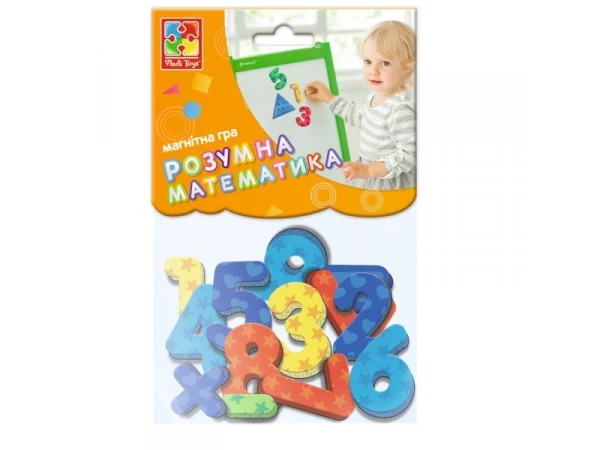 Купить Игра магнитная "Цифры и геометрические фигуры" Vladi Toys VT5900-01 (4820195053836) Артикул: 4820195053836 Фото №1