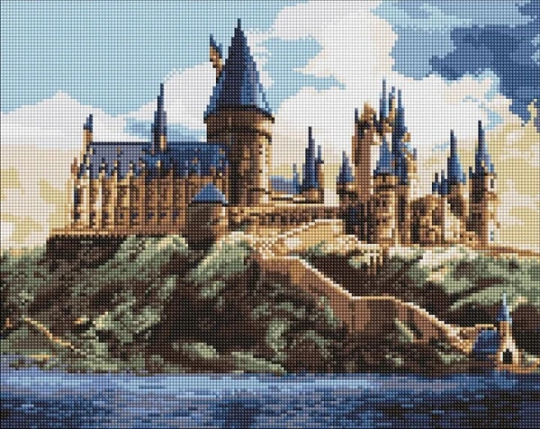 Купити Набір з алмазною мозаїкою "Harry Potter: Гоґвортс вдень" Ideyka AMO20360 Різнокольоровий Артикул: 4823104392972 Фото №1